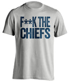 fuck the chiefs censored grey tshirt chargers fans