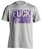 Fuck Pittsburgh - Pittsburgh Haters Shirt - Purple and Gold - Box Design - Beef Shirts