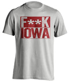 fuck iowa censored grey shirt for isu cyclones fans