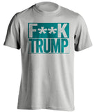 fuck trump grey shirt with orange text censored