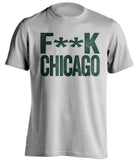 fuck chicago blackhawks minnesota wild grey tshirt censored
