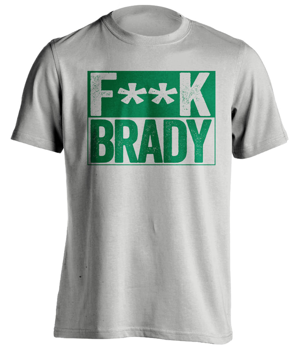 fuck brady grey and green tshirt censored