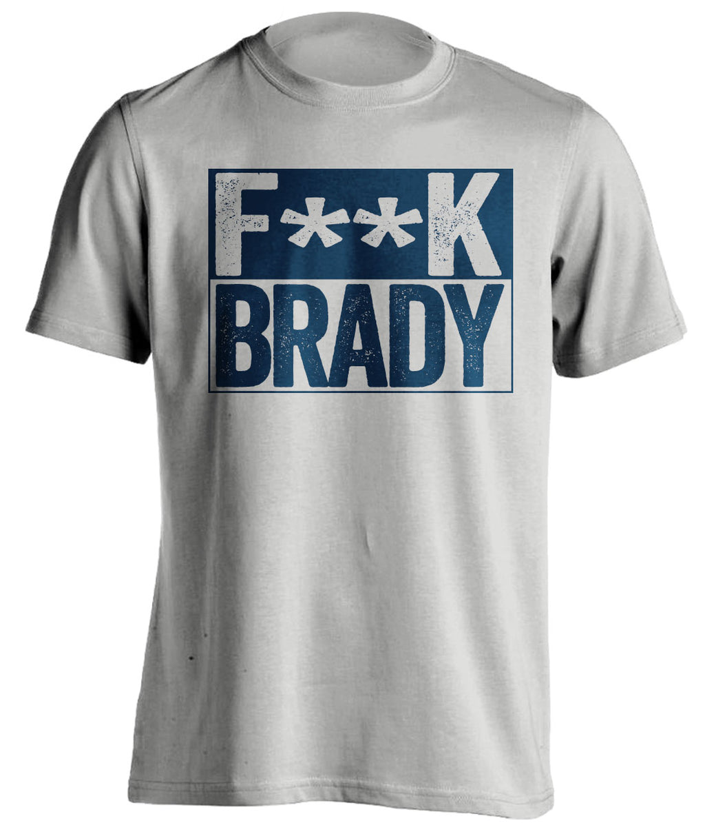 fuck brady grey and navy tshirt censored