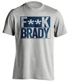 fuck brady grey and navy tshirt censored