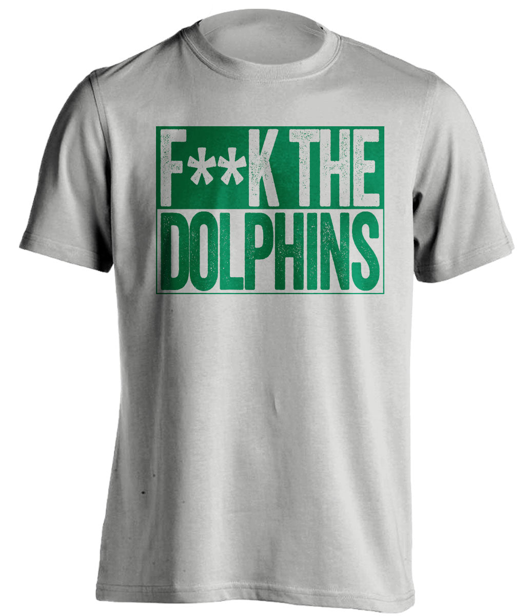 fuck the dolphins new york jets fan censored grey tshirt