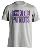 FUCK THE PATRIOTS - Patriots Haters Shirt - Purple and Gold Version - Box Design - Beef Shirts