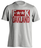 fuck oakland raiders san francisco 49ers niners grey shirt censored