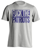 FUCK THE PATRIOTS Baltimore Ravens grey TShirt