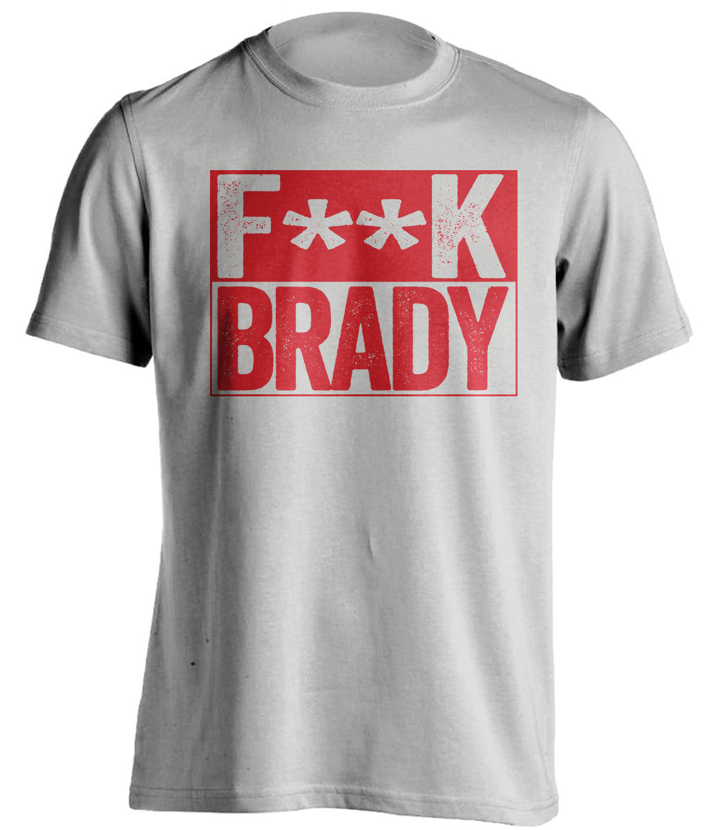 fuck brady grey and red tshirt censored