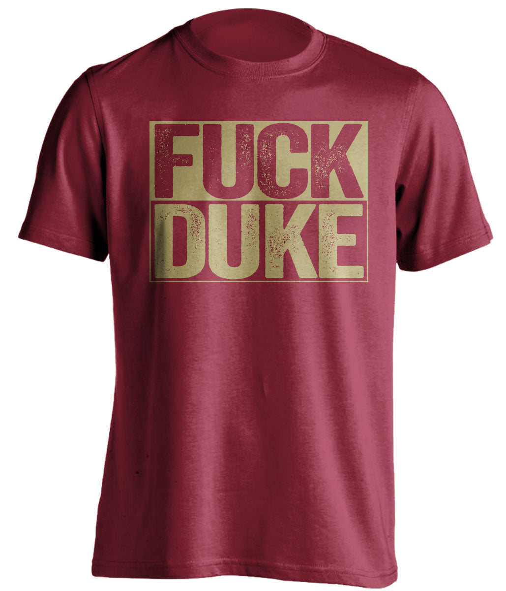 fuck duke red and old gold tshirt uncensored
