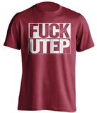 fuck utep red and white tshirt uncensored