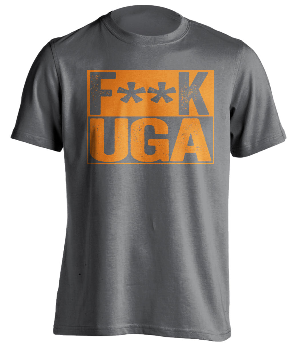 fuck uga censored grey shirt for vols fans