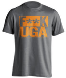 fuck uga censored grey shirt for vols fans