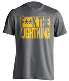 fuck the lightning grey and gold tshirt censored