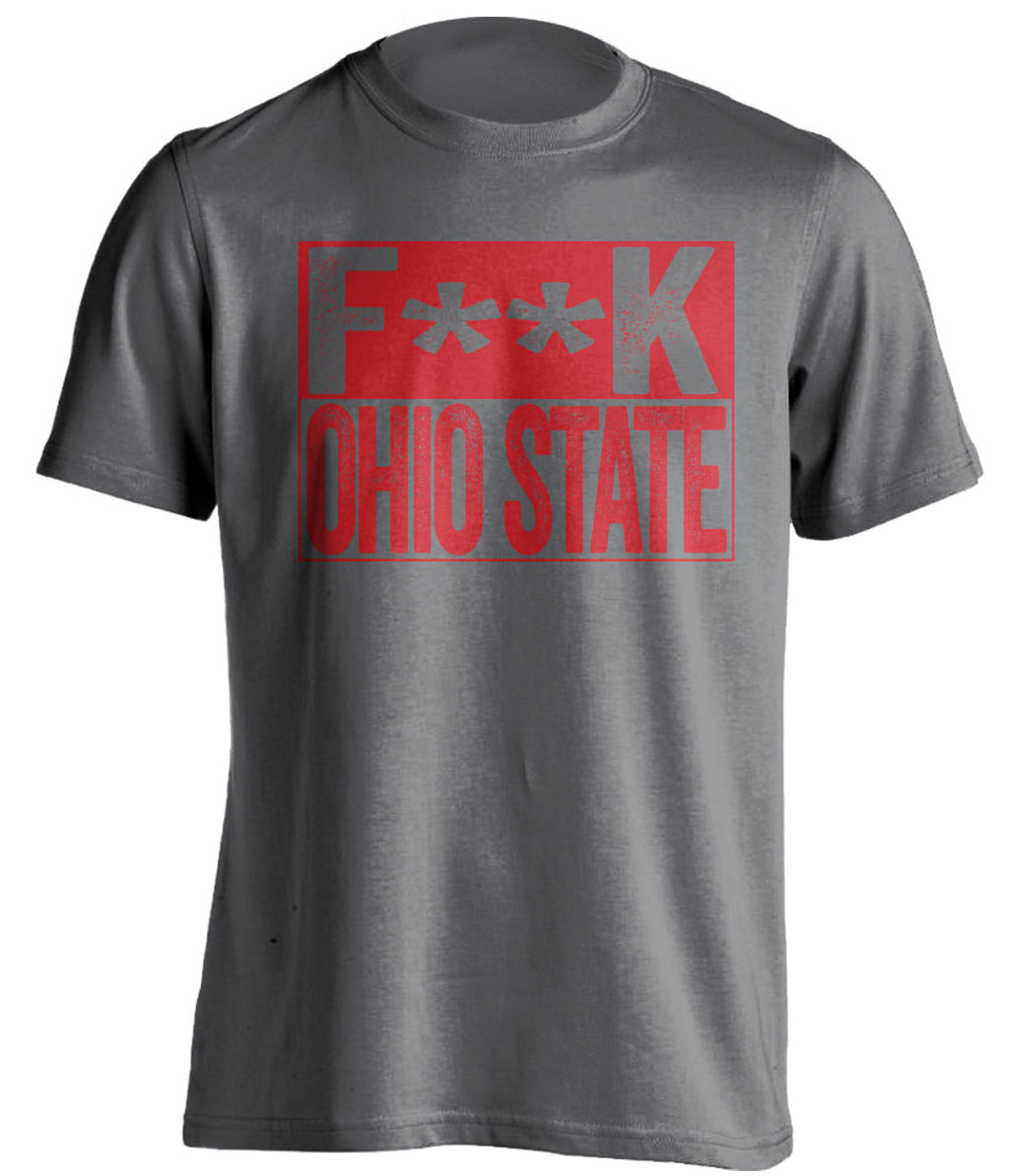 fuck ohio state grey shirt wisconsin badgers shirt censored