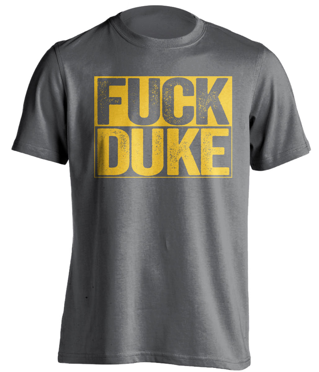 fuck duke grey and gold tshirt uncensored