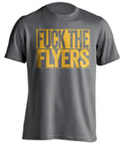 FUCK THE FLYERS Pittsburgh Penguins grey TShirt