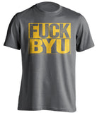 FUCK BYU Wyoming Cowboys grey TShirt