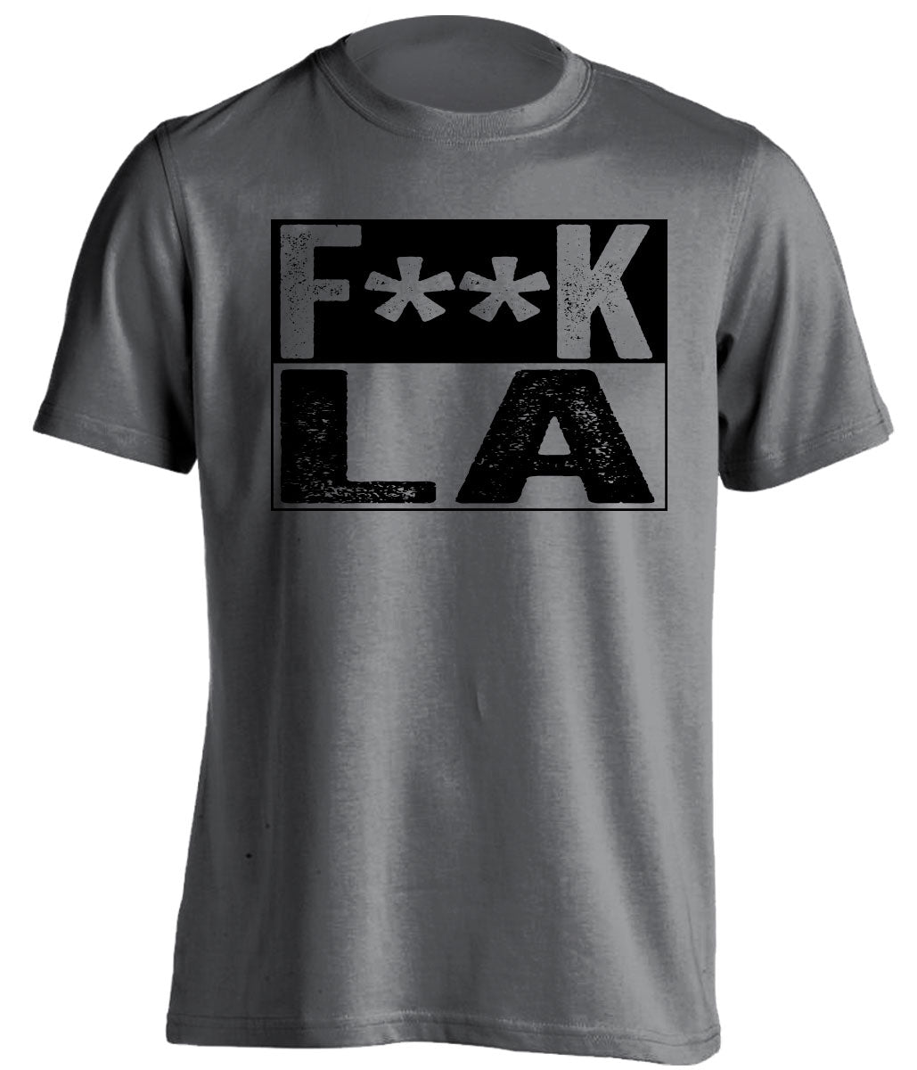 fuck la lakers rams chargers kings oakland raiders spurs fan grey shirt censored