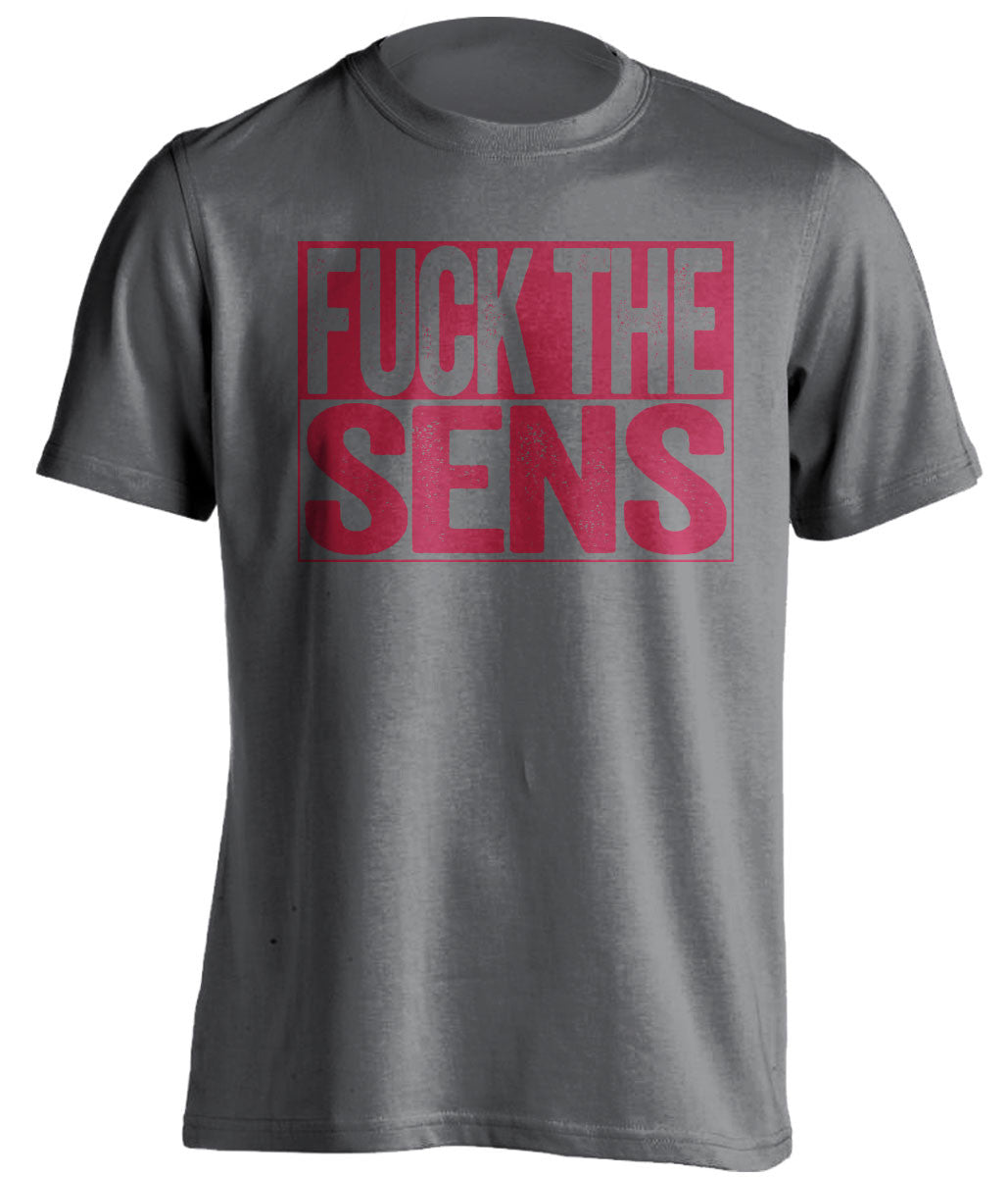 FUCK THE SENS Montreal Canadiens grey TShirt