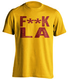 fuck la lakers cleveland cavaliers gold tshirt censored