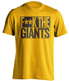 fuck the giants san diego padres gold shirt censored