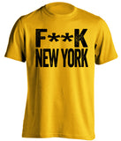 fuck new york steelers penguins fan gold tshirt censored
