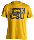 fuck csu gold shirt censored wyoming fans