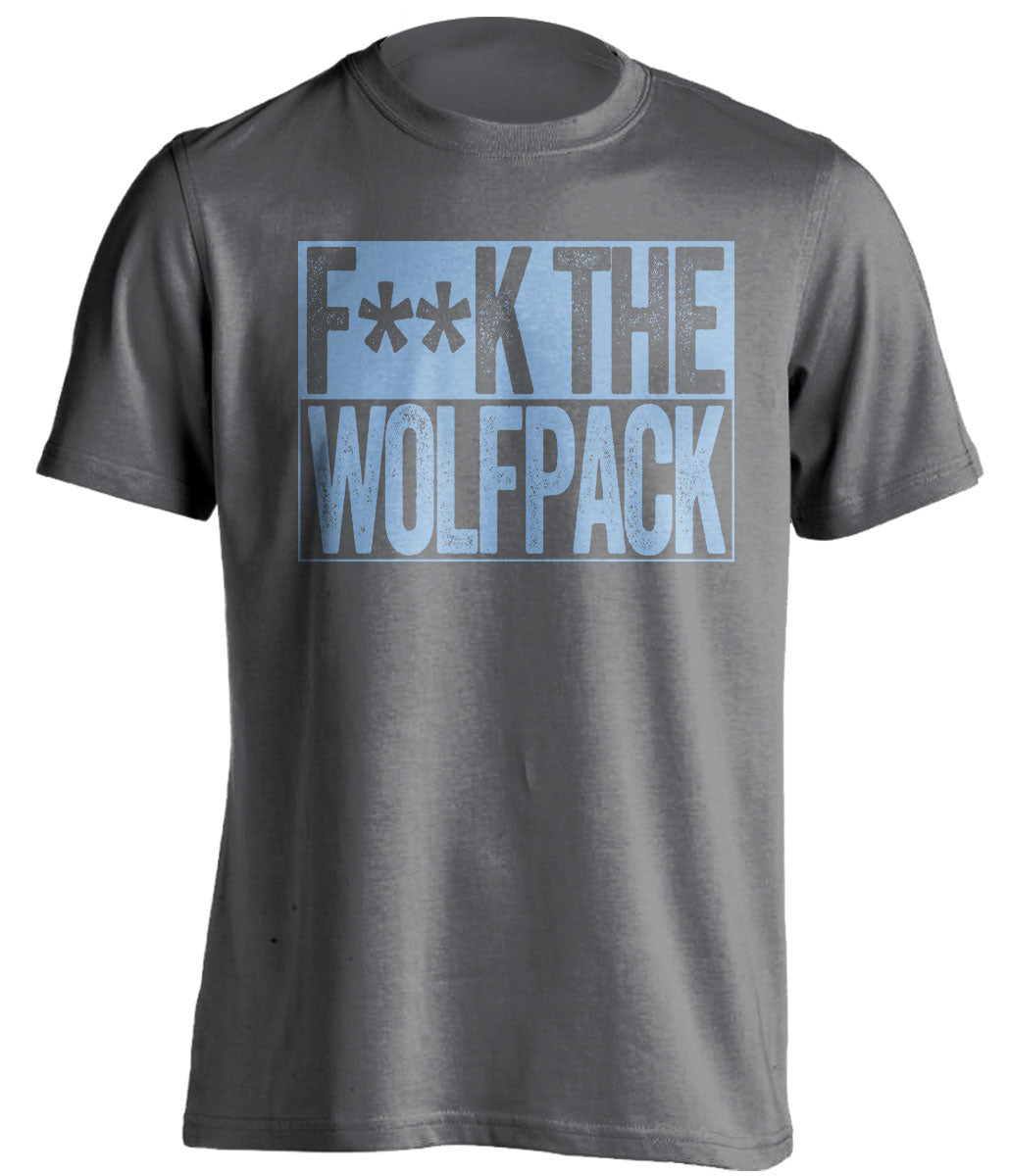 fuck the wolfpack unc tar heels grey shirt censored