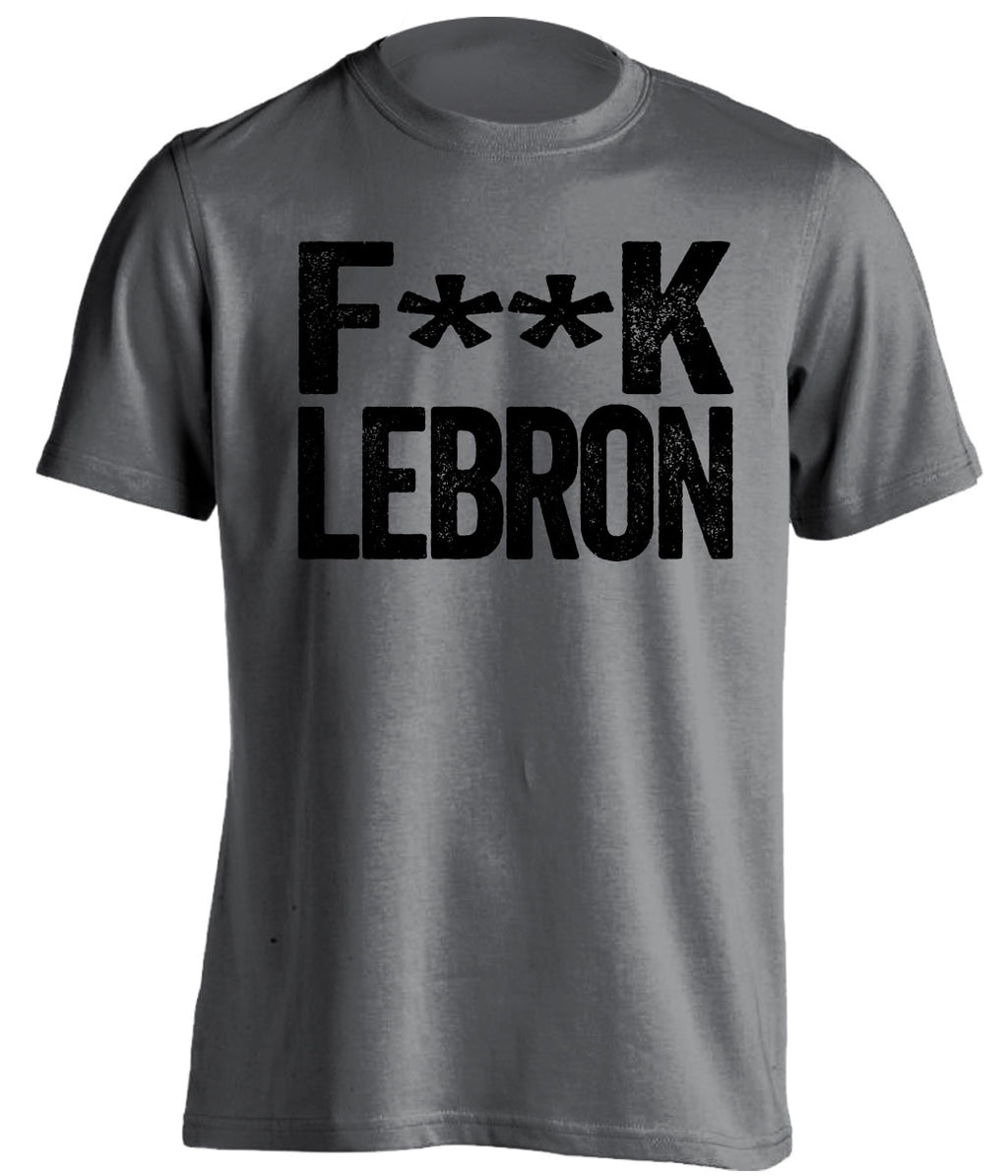fuck lebron james san antonio spurs grey tshirt censored
