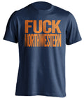 fuck northwestern illini fan navy shirt uncensored