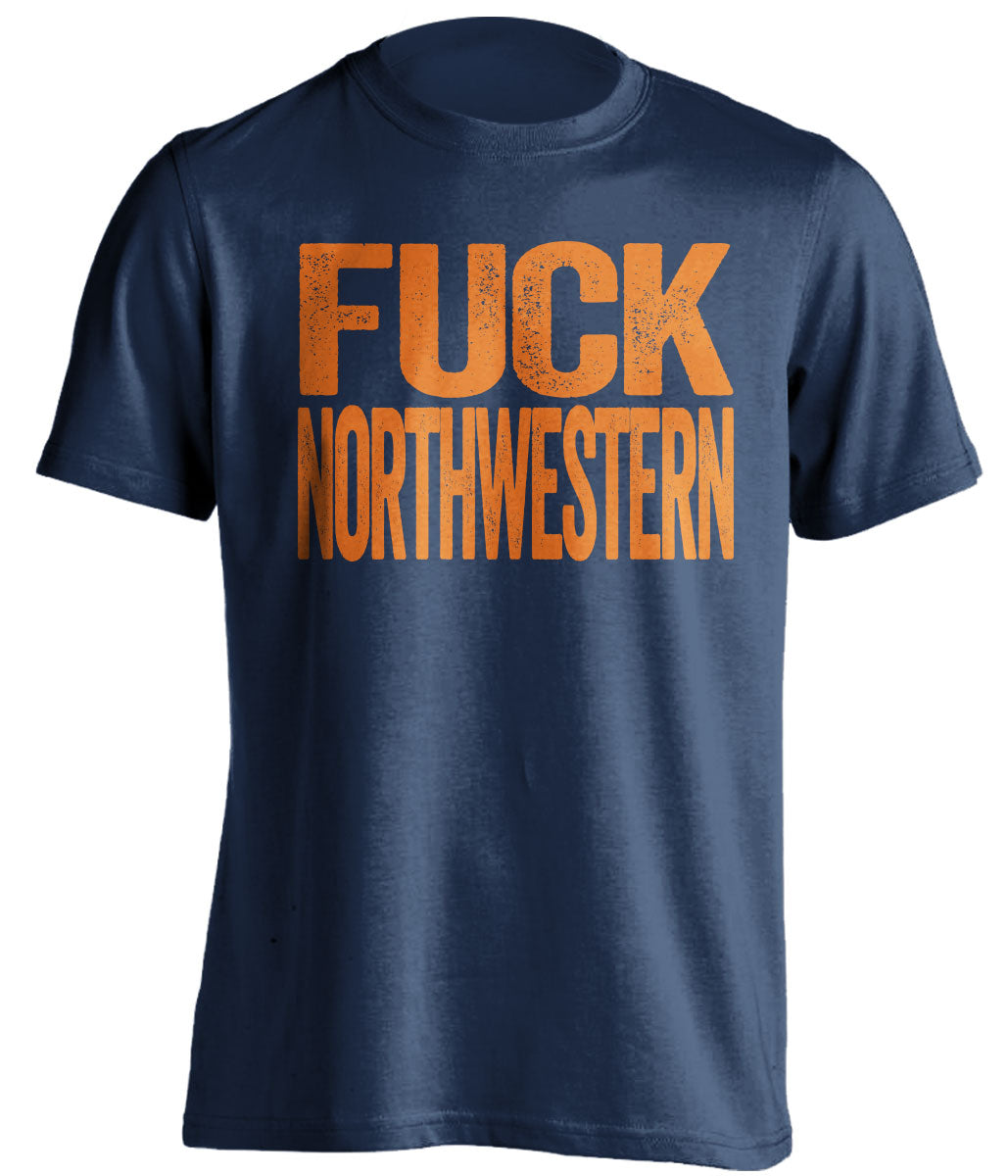 fuck northwestern illini fan navy shirt uncensored