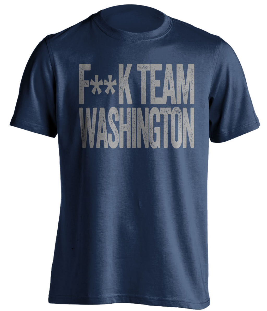 fuck team washington censored navy tshirt for cowboys fans