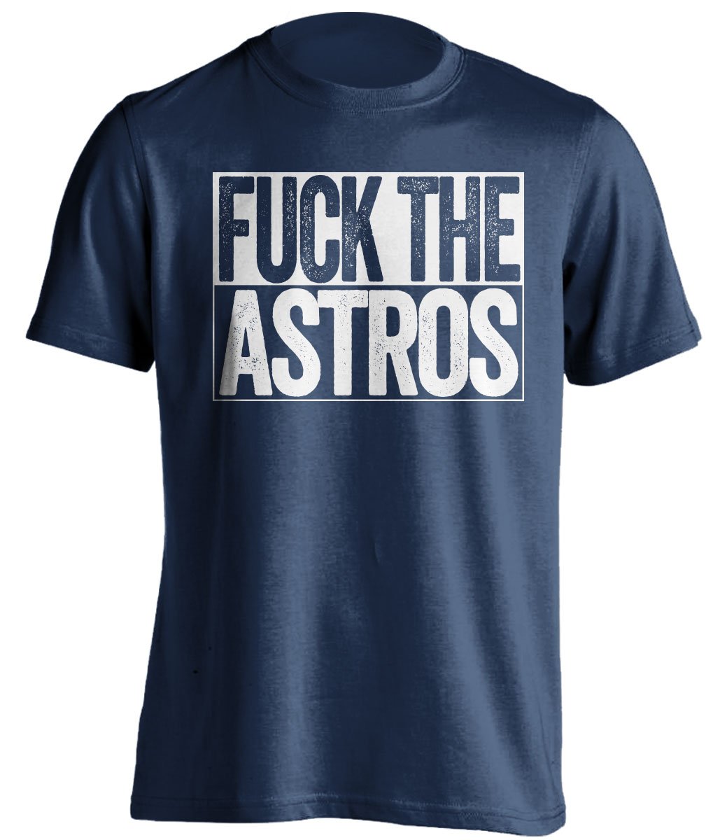fuck the astros navy shirt ny yankees fans uncensored