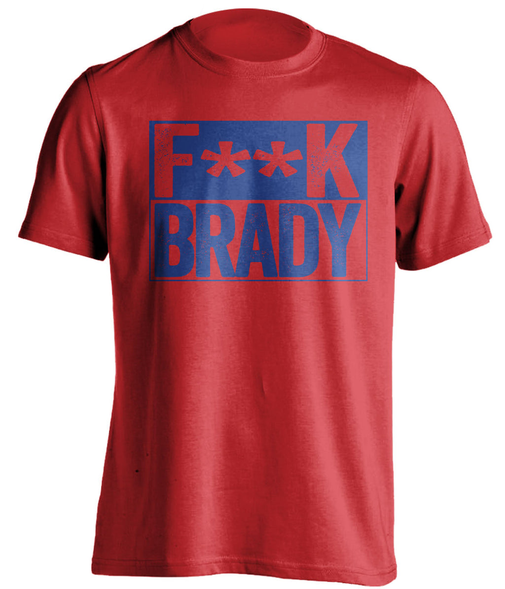 fuck brady red and blue tshirt censored
