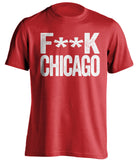 fuck chicago cardinals red wings red tshirt censored