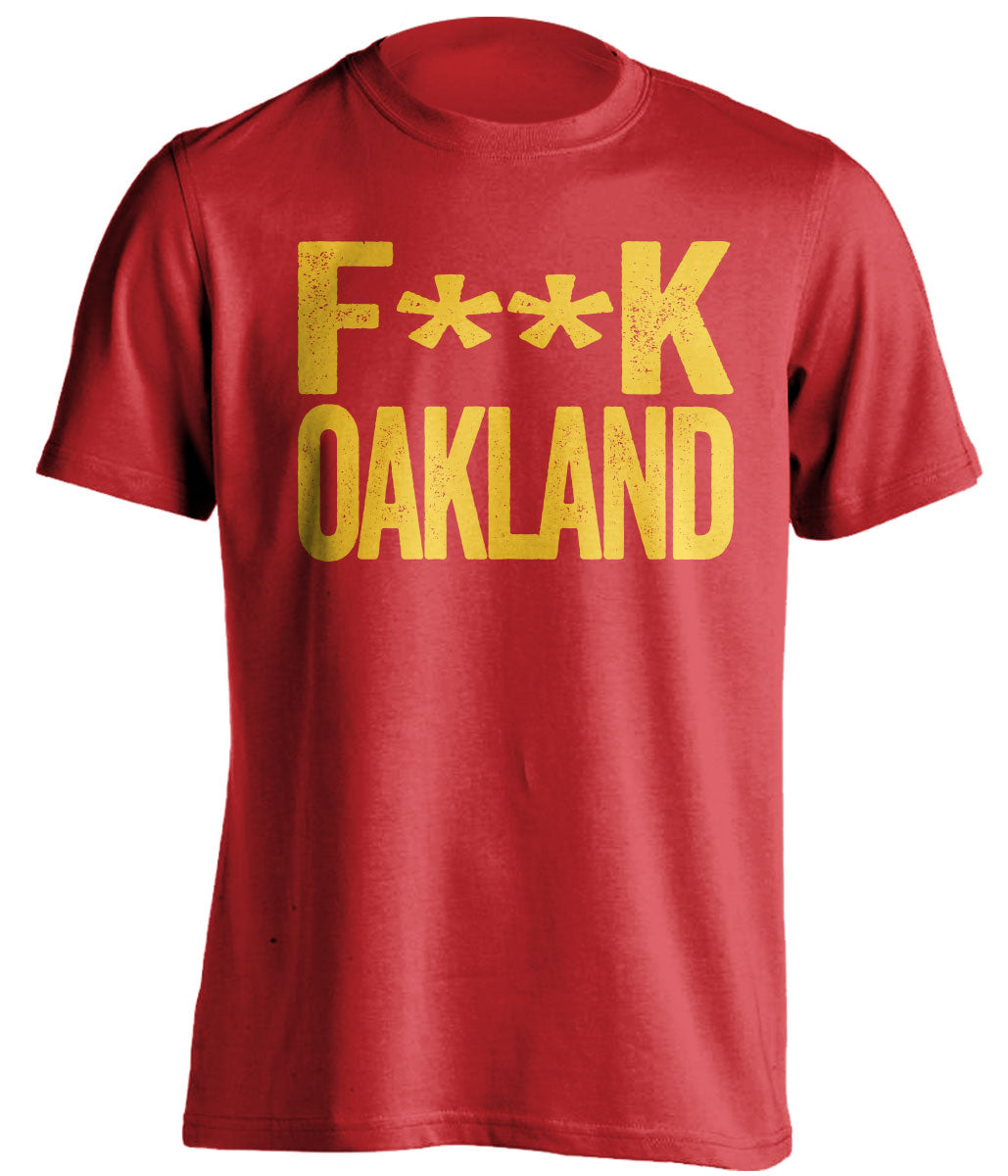 fuck oakland raiders kansas city chiefs red tshirt censored