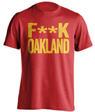 fuck oakland raiders kansas city chiefs red tshirt censored