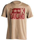 fuck oakland raiders san francisco 49ers niners old gold shirt censored