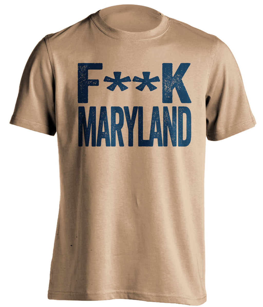 fuck maryland crab bowl navy midshipmen old gold tshirt censored