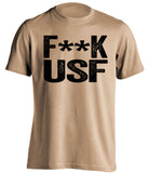 fuck usf censored old gold tshirt for ucf knights fans