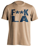 fuck la rams chargers st louis rams old gold tshirt censored