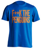 fuck the penguins NYI islanders fan censored blue tshirt