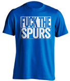 fuck the spurs blue shirt chelsea colors