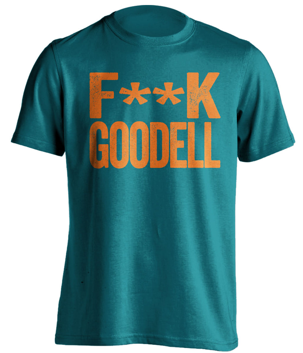 fuck roger goodell censored teal tshirt miami dolphins fan