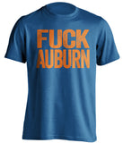 fuck auburn for gators fan blue tshirt uncensored