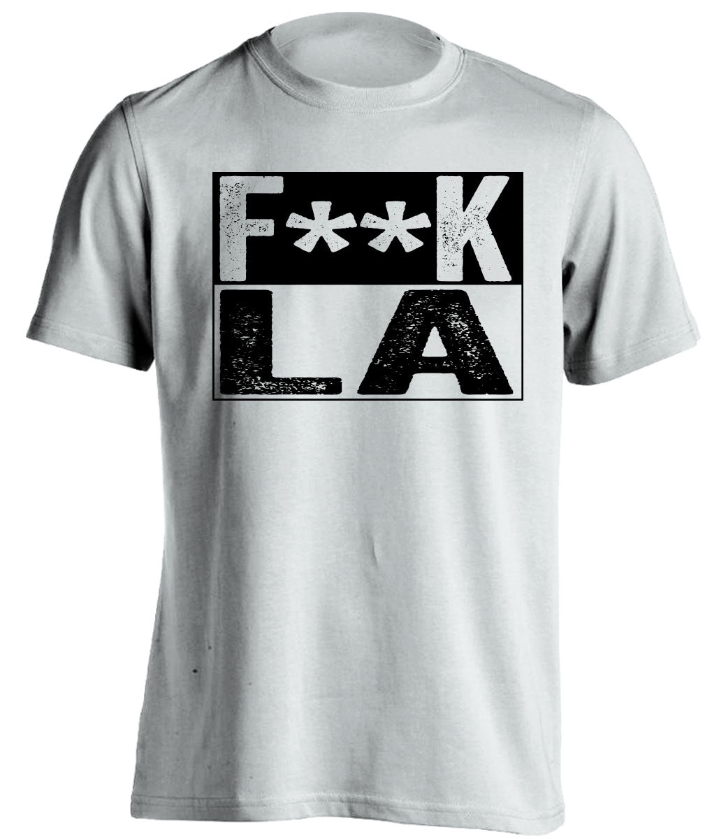fuck la lakers rams chargers kings oakland raiders spurs fan white shirt censored