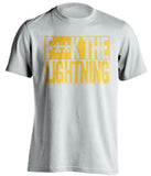 fuck the lightning white and gold tshirt censored