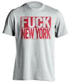FUCK NEW YORK New Jersey Devils white TShirt