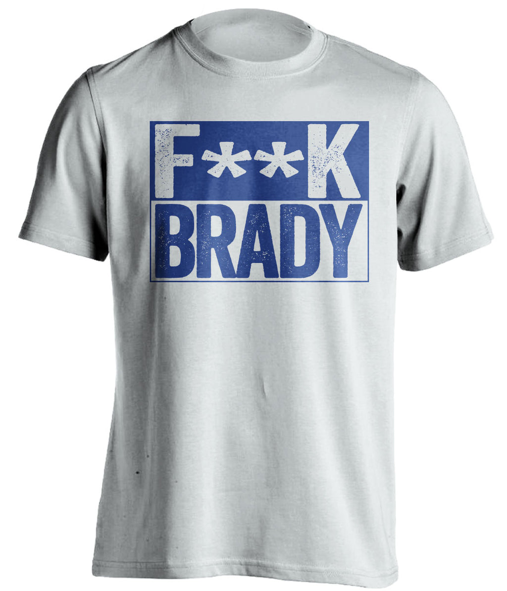 fuck brady white and blue tshirt censored